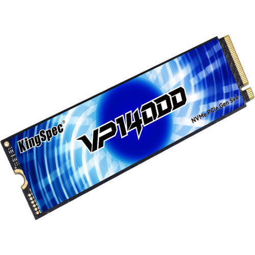 Твердотельный накопитель/ Kingspec SSD VP14000 2280, 2048GB, M.2(22x80mm), NVMe, PCIe 5.0 x4, 3D TLC, R/W 14000/13000MB/s, IOPs 1 148 000/1 083 000, TBW 1200, DWPD 0.5 (3 года)