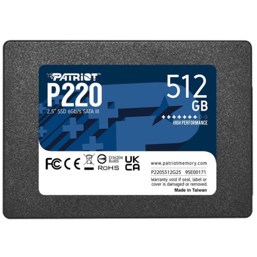Твердотельный накопитель Patriot SATA-III 512GB P220S512G25 P220 2.5
