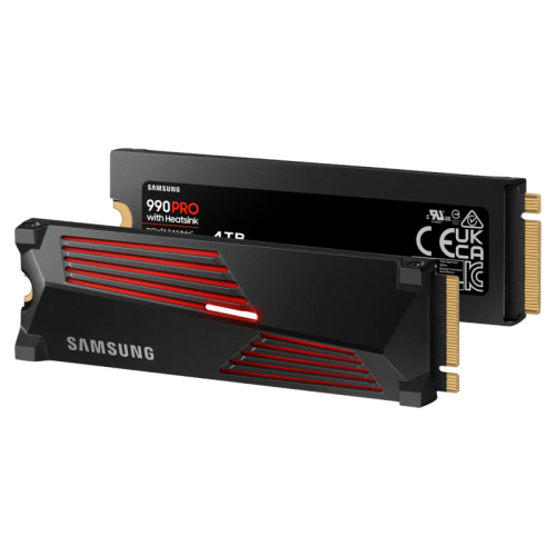 Твердотельный накопитель Samsung SSD 990 PRO, 4000GB, M.2(22x80mm), NVMe 2.0, PCIe 4.0 x4, V-NAND TLC, R/W 7450/6900MB/s, IOPs 1 400 000/1 550 000, DRAM buffer 4096MB, TBW 2400, DWPD 0.33, with Heatsink (12 мес.)