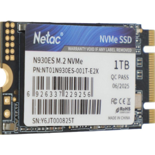 Твердотельный накопитель Netac PCIe 3.0 x2 1TB NT01N930ES-001T-E2X N930ES M.2 2242 [NT01N930ES-001T-E2X]