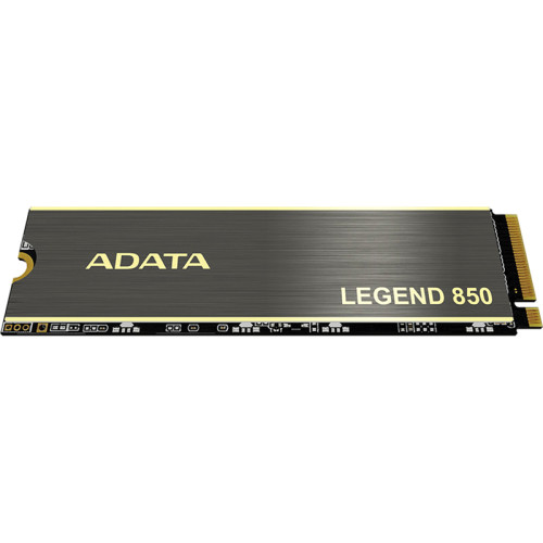 Твердотельный накопитель/ ADATA SSD LEGEND 850, 512GB, M.2(22x80mm), NVMe 1.4, PCIe 4.0 x4, 3D NAND, R/W 5000/2700MB/s, IOPs 380 000/530 000, TBW 500, DWPD 0.54, with Heat Sink (5 лет)