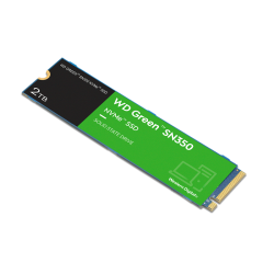 Твердотельный накопитель WD SSD Green SN350 NVMe, 2.0TB, M.2(22x80mm), NVMe, PCIe 3.0 x4, QLC, R/W 3200/3000MB/s, IOPs 500 000/450 000, TBW 100, DWPD 0.1 (12 мес.)