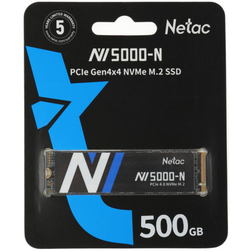 Твердотельный накопитель Netac PCIe 4.0 x4 500GB NT01NV5000N-500-E4X NV5000-N M.2 2280 [NT01NV5000N-500-E4X]
