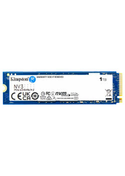 Твердотельный накопитель/ Kingston SSD NV3, 1000GB, M.2(22x80mm), NVMe, PCIe 4.0 x4, 3D TLC, R/W 6000/4000MB/s, TBW 320, DWPD 0.3 (3 года)