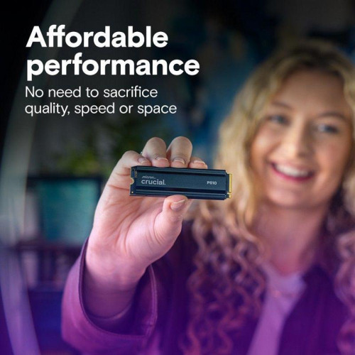 Твердотельный накопитель Crucial P510 1TB PCIe Gen5 NVMe 2280 M.2 SSD with heatsink CT1000P510SSD5