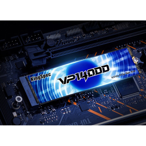 Твердотельный накопитель/ Kingspec SSD VP14000 2280, 2048GB, M.2(22x80mm), NVMe, PCIe 5.0 x4, 3D TLC, R/W 14000/13000MB/s, IOPs 1 148 000/1 083 000, TBW 1200, DWPD 0.5 (3 года)
