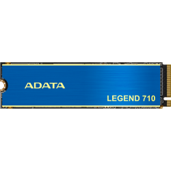 Твердотельный накопитель ADATA SSD LEGEND 710, 256GB, M.2(22x80mm), NVMe 1.4, PCIe 3.0 x4, 3D NAND, R/W 2100/1000MB/s, IOPs 90 000/130 000, TBW 65, DWPD 0.23, with Heat Sink (3 года)