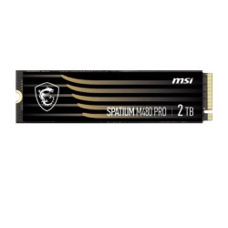 MSI SSD SPATIUM M480 Pro, 2000GB, M.2(22x80mm), NVMe, PCIe 4.0 x4, 3D TLC, R/W 7400/7000, IOPs 1 000 000/1 000 000, DRAM buffer 2048MB, TBW 1400, DWPD 0.38 (5 лет)