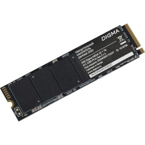 Твердотельный накопитель Digma PCIe 3.0 x4 1TB DGSM3001TS33T Mega S3 M.2 2280 [DGSM3001TS33T]