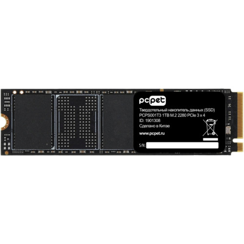 Твердотельный накопитель PC Pet PCIe 3.0 x4 1TB PCPS001T3 M.2 2280 OEM [PCPS001T3]