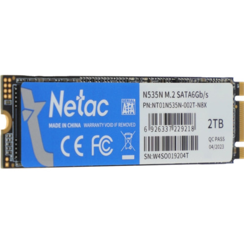 Твердотельный накопитель Netac SATA-III 2TB NT01N535N-002T-N8X N535N M.2 2280 [NT01N535N-002T-N8X]