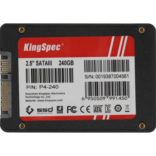 Твердотельный накопитель Kingspec SATA-III 240GB P4-240 2.5