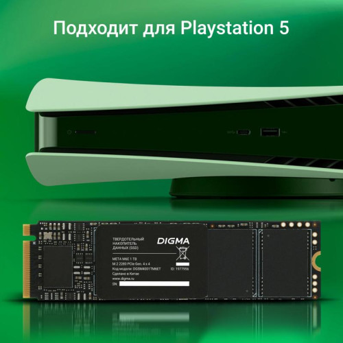 Твердотельный накопитель Digma PCIe 4.0 x4 1TB DGSM4001TM6ET Meta M6E M.2 2280 [DGSM4001TM6ET]