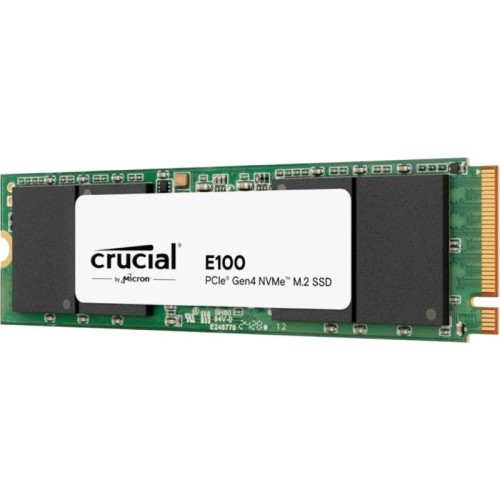 Твердотельный накопитель/ Crucial SSD E100, 1000GB, M.2(22x80mm), NVMe, PCIe 4.0 x4, 3D TLC, R/W 5000/4500MB/s, TBW 80, DWPD 0.3 (12 мес) Твердотельный накопитель/ Crucial SSD E100, 1000GB, M.2(22x80mm), NVMe, PCIe 4.0 x4, 3D TLC, R/W 5000/4500MB/s, TBW 80, DWPD 0.3 (12 мес)