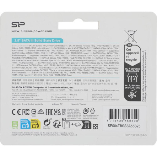 Твердотельный накопитель Silicon Power SATA-III 4TB SP004TBSS3A55S25 Ace A55 2.5