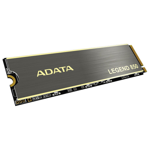 Твердотельный накопитель/ ADATA SSD LEGEND 850, 512GB, M.2(22x80mm), NVMe 1.4, PCIe 4.0 x4, 3D NAND, R/W 5000/2700MB/s, IOPs 380 000/530 000, TBW 500, DWPD 0.54, with Heat Sink (5 лет)