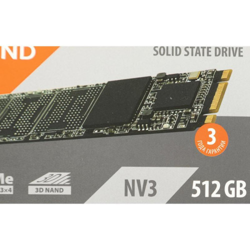 Твердотельный накопитель SunWind PCIe 3.0 x4 512GB SWSSD512GN3T NV3 M.2 2280 [SWSSD512GN3T]