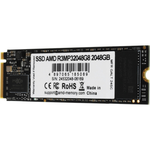 Твердотельный накопитель AMD PCIe 3.0 x4 2TB R3MP32048G8 Radeon M.2 2280 Твердотельный накопитель AMD PCIe 3.0 x4 2TB R3MP32048G8 Radeon M.2 2280