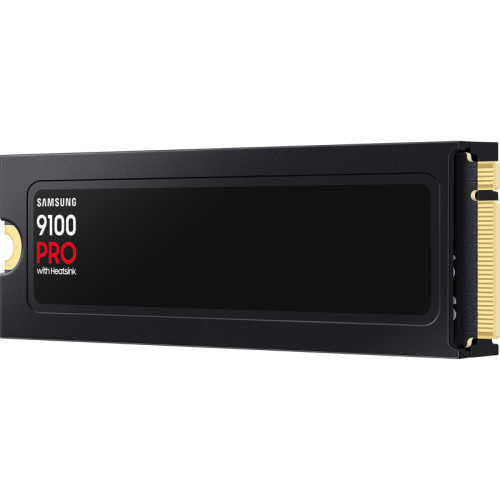 Твердотельный накопитель/ Samsung SSD 9100 PRO, 1000GB, M.2(22x80mm), NVMe 2.0, PCIe 5.0 x4, V-NAND TLC, R/W 14700/13300MB/s, IOPs 1 850 000/2 600 000, TBW 600, DWPD 0.3, with Heatsink (12 мес.)