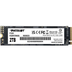 Твердотельный накопитель Patriot PCIe 3.0 x4 2TB P320P2TBM28 P320 M.2 2280 [P320P2TBM28]