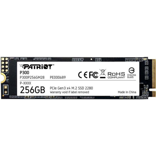 Твердотельный накопитель Patriot PCIe 3.0 x4 256GB P300P256GM28 P300 M.2 2280 [P300P256GM28]