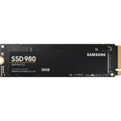 Твердотельные накопители Samsung SSD 980, 500GB, M.2(22x80mm), NVMe 1.4, PCIe 3.0 x4, 3-bit MLC, R/W 3100/2600MB/s, IOPs 400 000/470 000, TBW 300, DWPD 0.33 (12 мес.)
