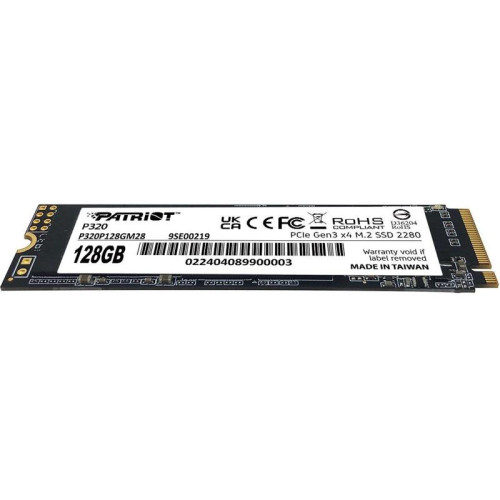 Твердотельный накопитель Patriot PCIe 3.0 x4 128GB P320P128GM28 P320 M.2 2280 [P320P128GM28]