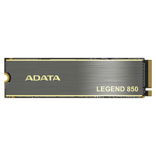 Твердотельный накопитель/ ADATA SSD LEGEND 850, 1TB, M.2(22x80mm), NVMe 1.4, PCIe 4.0 x4, 3D NAND, R/W 5000/4500MB/s, IOPs 400 000/550 000, TBW 1000, DWPD 0.54, with Heat Sink (5 лет)