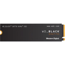 Твердотельный накопитель/ WD SSD Black SN770 NVMe, 2.0TB, M.2(22x80mm), NVMe, PCIe 4.0 x4, 3D TLC, R/W 5150/4850MB/s, IOPs 650 000/800 000, TBW 1200, DWPD 0.3 (12 мес.)