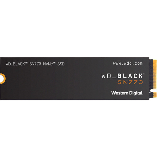 Твердотельный накопитель/ WD SSD Black SN770 NVMe, 2.0TB, M.2(22x80mm), NVMe, PCIe 4.0 x4, 3D TLC, R/W 5150/4850MB/s, IOPs 650 000/800 000, TBW 1200, DWPD 0.3 (12 мес.)