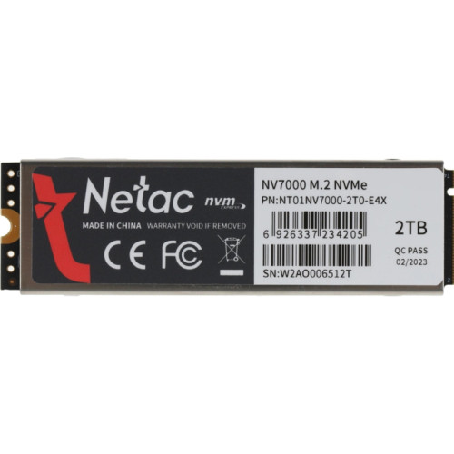 Твердотельный накопитель Netac PCIe 4.0 x4 2TB NT01NV7000-2T0-E4X NV7000 M.2 2280 [NT01NV7000-2T0-E4X]