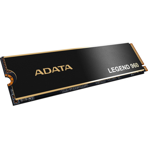 Твердотельный накопитель/ ADATA SSD LEGEND 960, 1000GB, M.2(22x80mm), NVMe 1.4, PCIe 4.0 x4, 3D NAND, R/W 7400/6000MB/s, IOPs 730 000/610 000, DRAM buffer 1000MB,  TBW 780, DWPD 0.43, with Heat Spreader (5 лет)