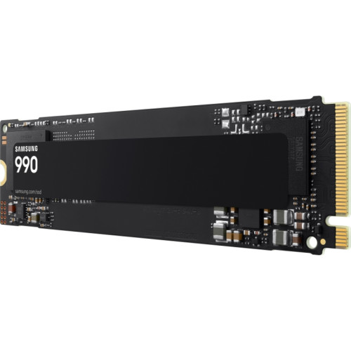 Твердотельные накопители/ Samsung SSD 990, 1000GB, M.2(22x80mm), NVMe 2.0, PCIe 4.0 x4, V-NAND TLC, R/W 7150/6450MB/s, IOPs 700 000/1 100 000, TBW 400, DWPD 0.33 (12 мес.)