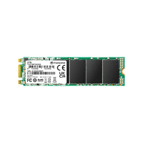 Твердотельный накопитель/ Transcend SSD 825S, 2000GB, M.2(22x80mm), SATA3, 3D TLC, R/W 560/500MB/s, IOPs 55 000/80 000, TBW 720, DWPD 0.3 (3 года)