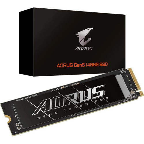 Твердотельный накопитель SSD Gigabyte 2TB M.2 2280 AORUS Gen5 14000 AG514K2TB PCI-Express 5.0x4, NVMe 2.0, 3D TLC NAND, 1400TBW