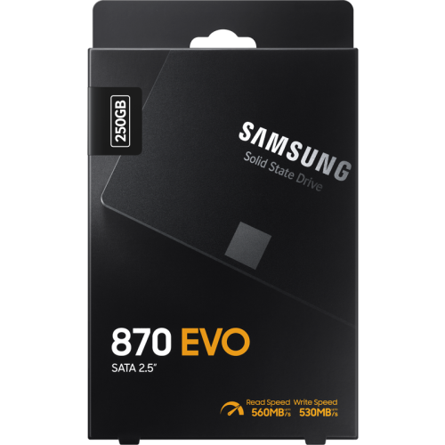 Samsung SSD 250GB 870 EVO, V-NAND 3-bit MLC, MGX, 2.5'' SATA 6Gb/s, R560/W530, IOPs 98000/88000