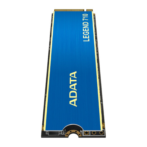 Твердотельный накопитель ADATA SSD LEGEND 710, 512GB, M.2(22x80mm), NVMe 1.4, PCIe 3.0 x4, 3D NAND, R/W 2400/1000MB/s, IOPs 90 000/150 000, TBW 130, DWPD 0.23, with Heat Sink (3 года)