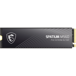 MSI SSD SPATIUM M560, 1000GB, M.2(22x80mm), NVMe, PCIe 5.0 x4, 3D TLC, R/W 10200/8400, IOPs 1 300 000/1 400 000,TBW 600, DWPD 0.32 (5 лет)