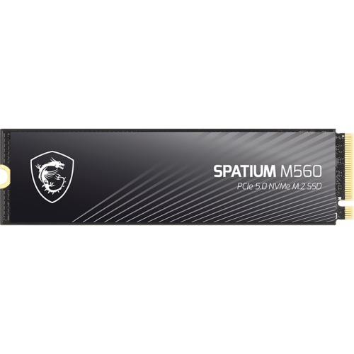 MSI SSD SPATIUM M560, 1000GB, M.2(22x80mm), NVMe, PCIe 5.0 x4, 3D TLC, R/W 10200/8400, IOPs 1 300 000/1 400 000,TBW 600, DWPD 0.32 (5 лет)