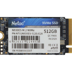 Твердотельный накопитель Netac PCIe 3.0 x2 512GB NT01N930ES-512G-E2X N930ES M.2 2242 [NT01N930ES-512G-E2X]