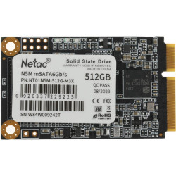 Твердотельный накопитель Netac SATA-III 512GB NT01N5M-512G-M3X N5M mSATA [NT01N5M-512G-M3X]