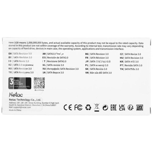 Твердотельный накопитель Netac SATA-III 512GB NT01N5M-512G-M3X N5M mSATA [NT01N5M-512G-M3X]