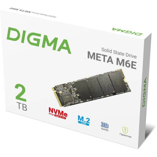 Твердотельный накопитель Digma PCIe 4.0 x4 2TB DGSM4002TM6ET Meta M6E M.2 2280 [DGSM4002TM6ET]