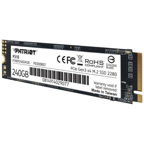 Твердотельный накопитель Patriot PCIe 3.0 x4 240GB P310P240GM28 P310 M.2 2280 [P310P240GM28]