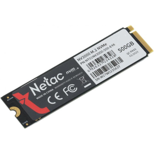Твердотельный накопитель Netac PCIe 3.0 x4 500GB NT01NV3000-500-E4X NV3000 M.2 2280 [NT01NV3000-500-E4X]