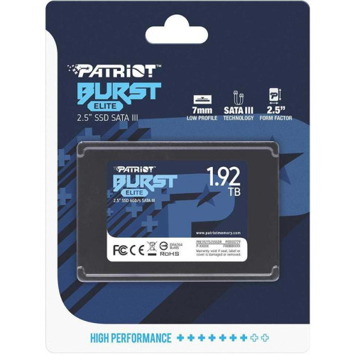 Твердотельный накопитель Patriot SATA-III 1.92TB PBE192TS25SSDR Burst Elite 2.5