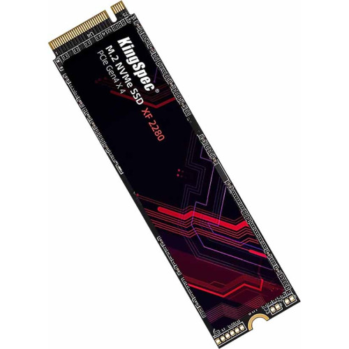 Твердотельный накопитель/ Kingspec SSD XF-512 2280, 512GB, M.2(22x80mm), NVMe, PCIe 4.0 x4, R/W 4900/2800MB/s, IOPs н.д./н.д., TBW 600, DWPD 1.07 (3 года)
