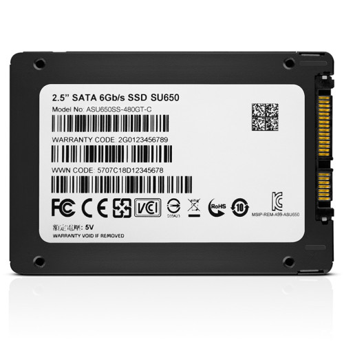 Твердотельный накопитель/ ADATA SSD Ultimate SU650, 480GB, 2.5