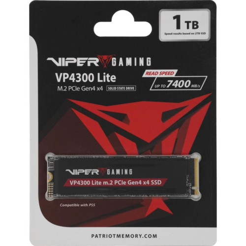 Твердотельный накопитель Patriot PCIe 4.0 x4 1TB VP4300L1TBM28H Viper VP4300 Lite M.2 2280 [VP4300L1TBM28H]