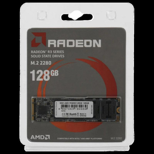 Твердотельный накопитель AMD SATA 128GB R3MS0128G8 Radeon M.2 2280 Твердотельный накопитель AMD SATA 128GB R3MS0128G8 Radeon M.2 2280